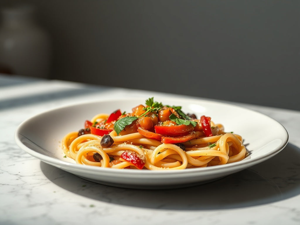 Zomerse Ratatouille-pasta uit de pan
