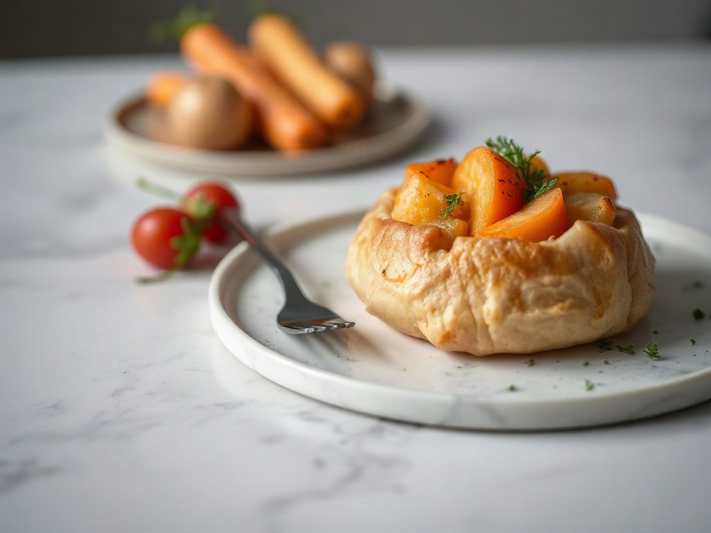 Zoete aardappel-ovenschotel uit de mini-oven