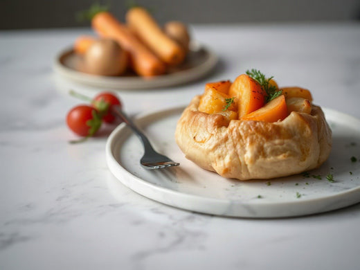 Zoete aardappel-ovenschotel uit de mini-oven