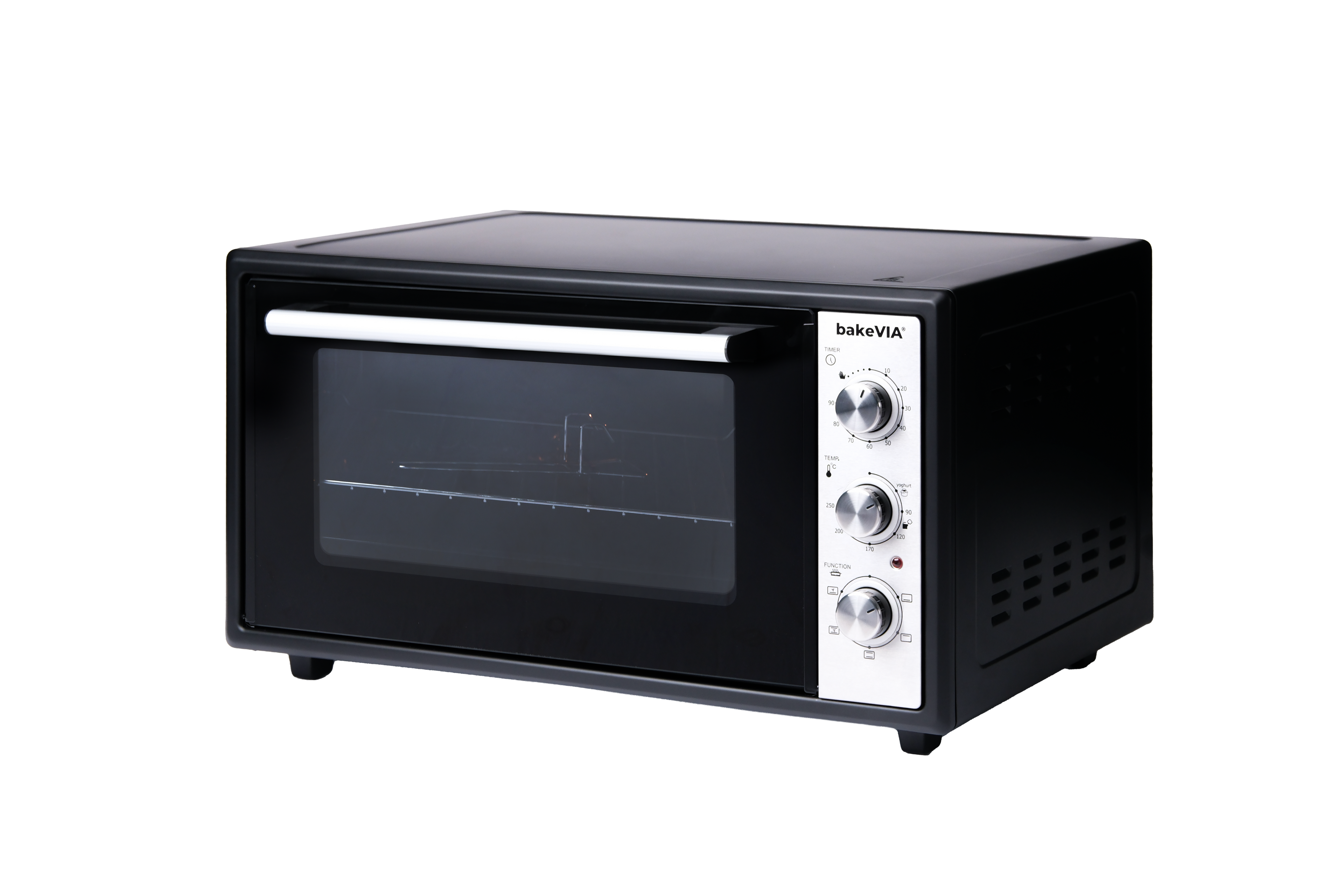 bakeVIA Mini Oven 45 L — Series 2 (Black & Inox)