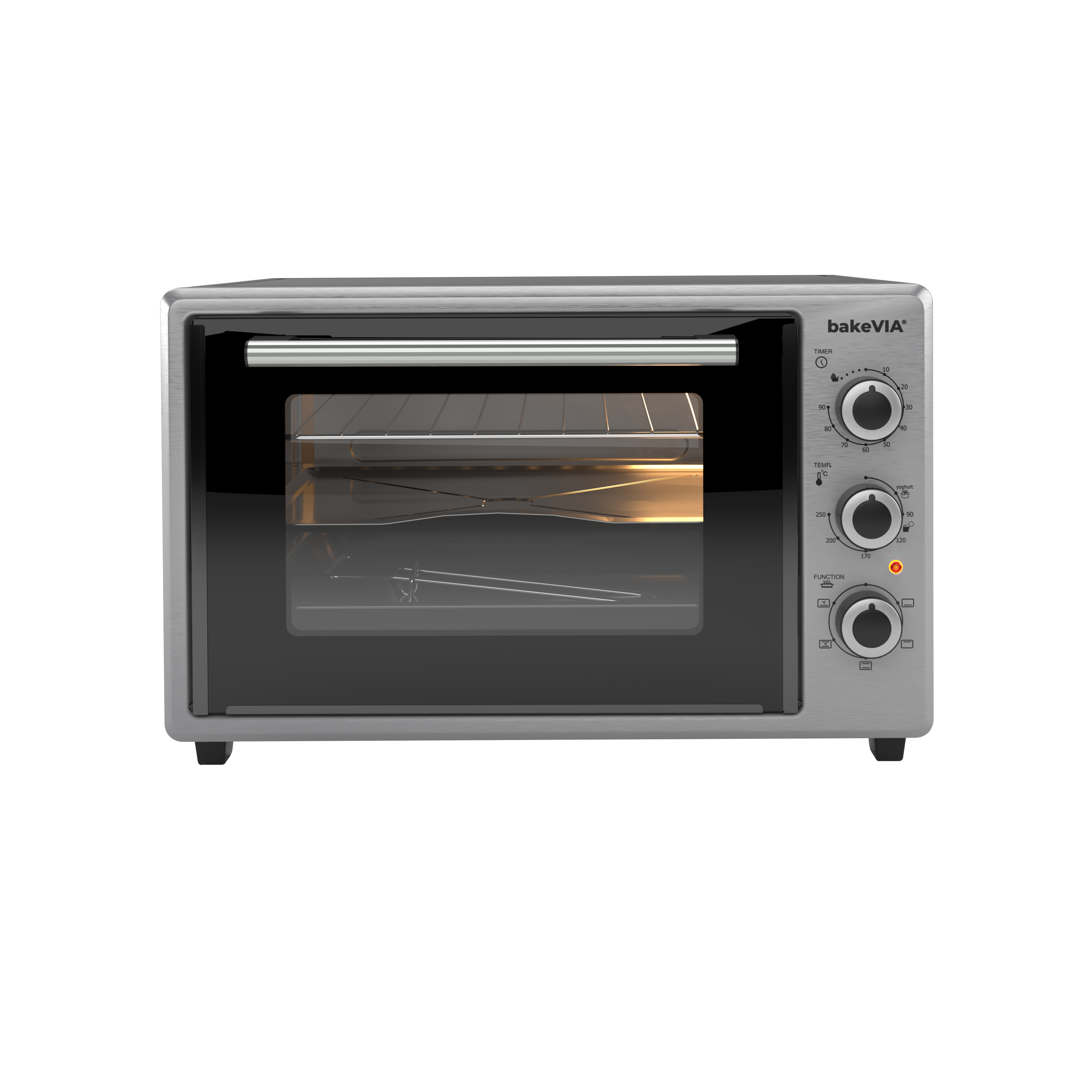 bakeVIA Minibackofen 35 L — Series 2 (Schwarz & Inox)