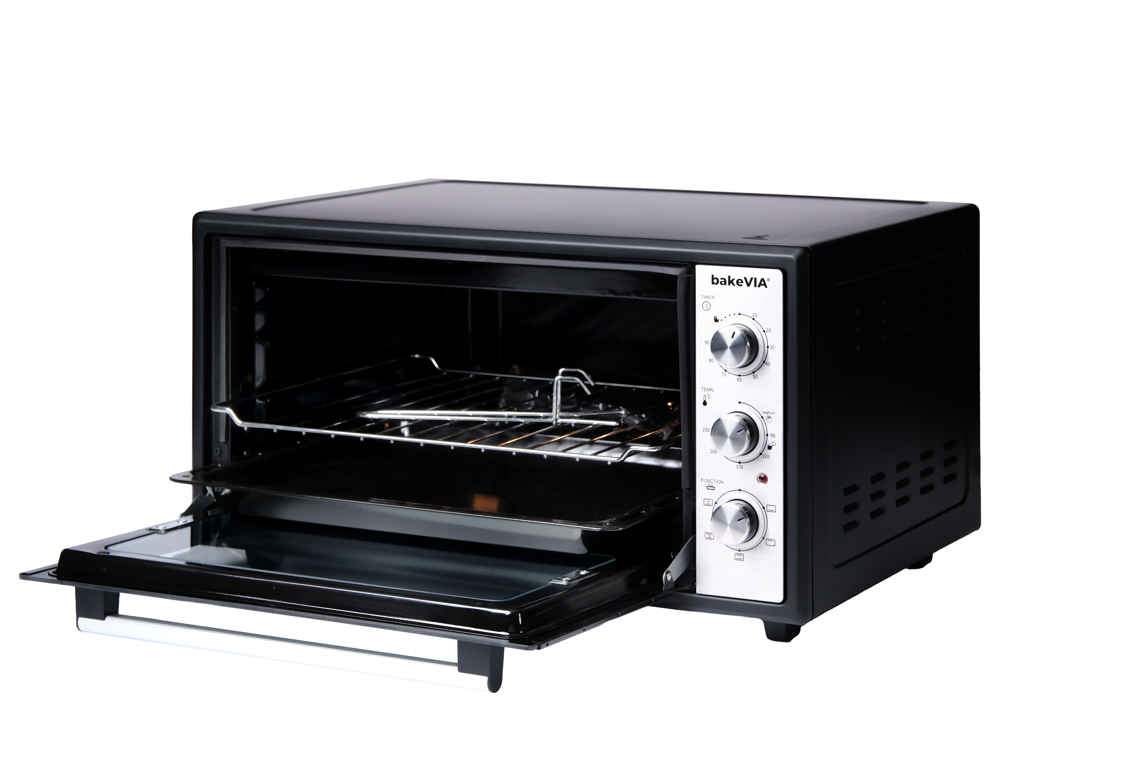 bakeVIA Mini Oven 45 L — Series 2 (Black & Inox)