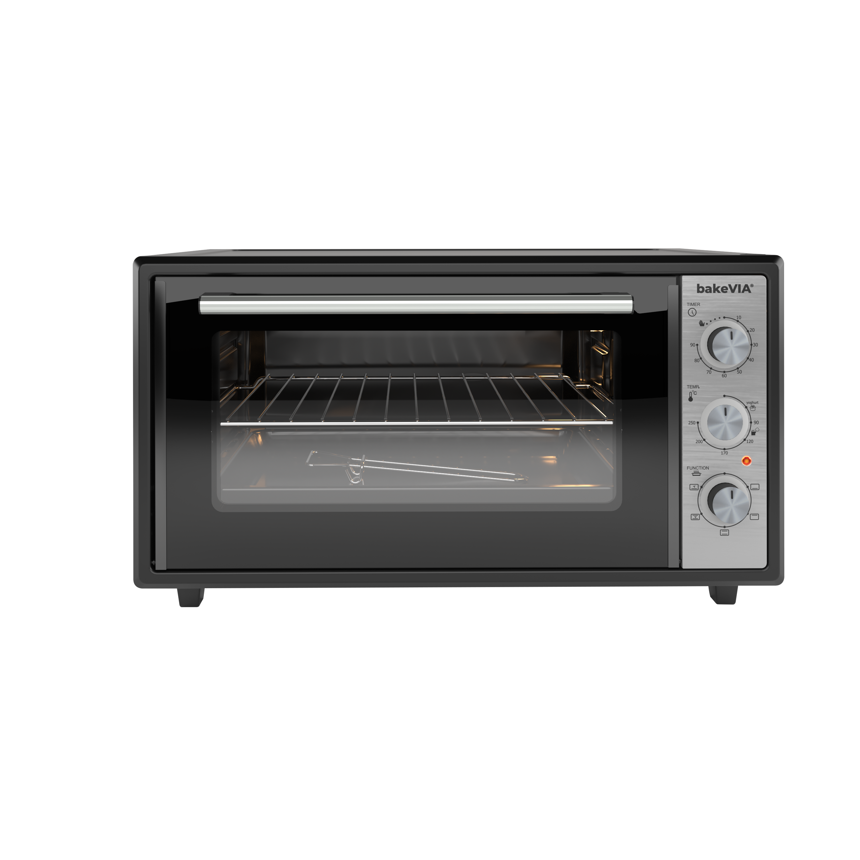 bakeVIA Minibackofen 45 L — Series 2 (Schwarz & Inox)
