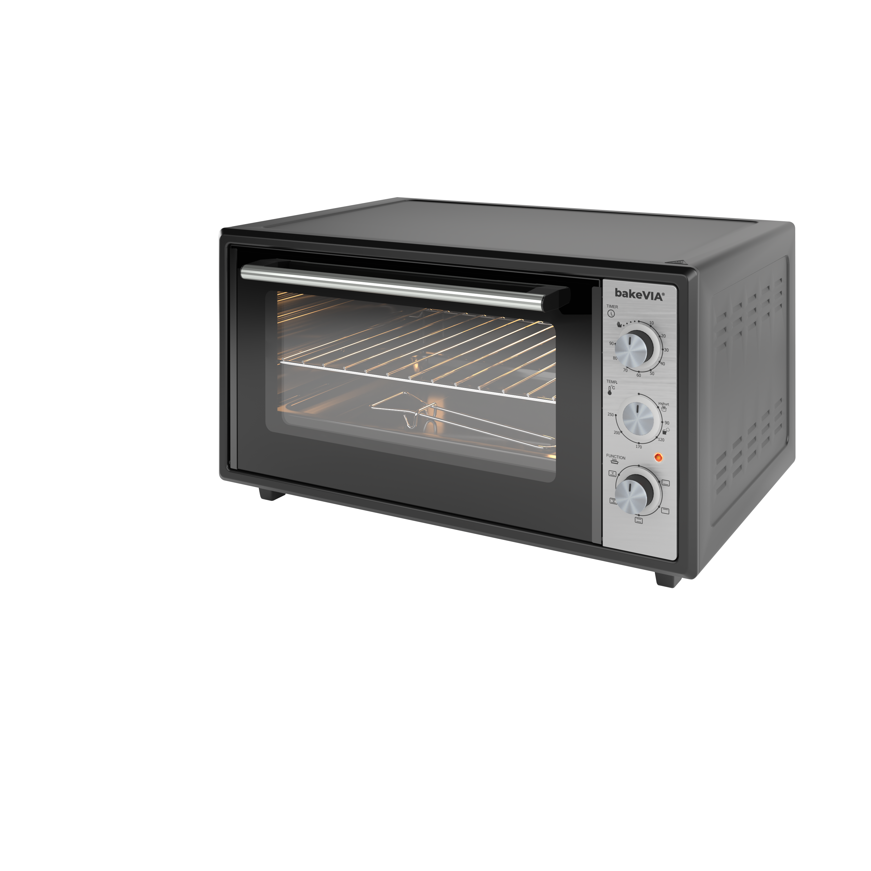 bakeVIA Minibackofen 45 L — Series 2 (Schwarz & Inox)