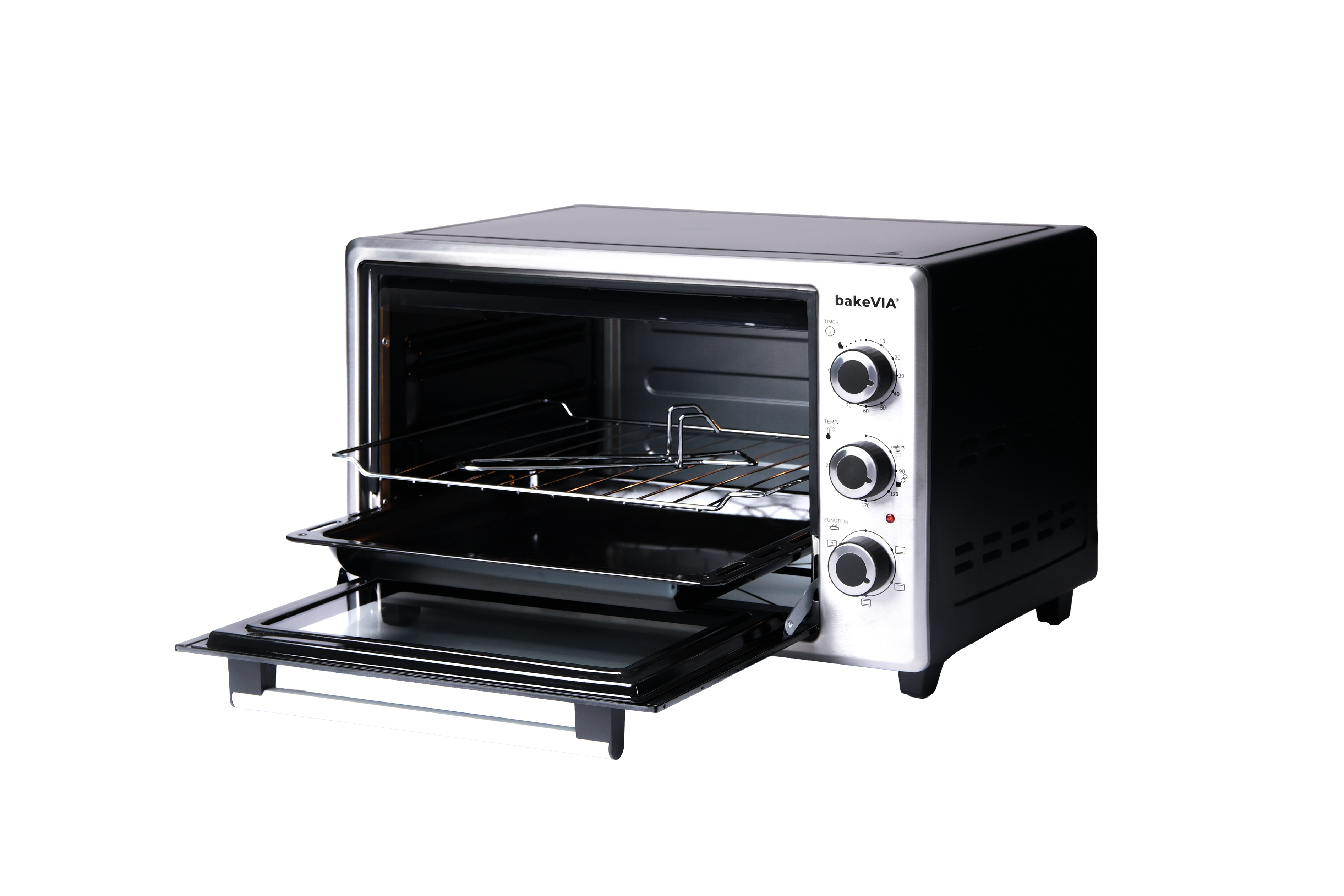 bakeVIA Mini Oven 35 L — Series 2 (Black & Inox)