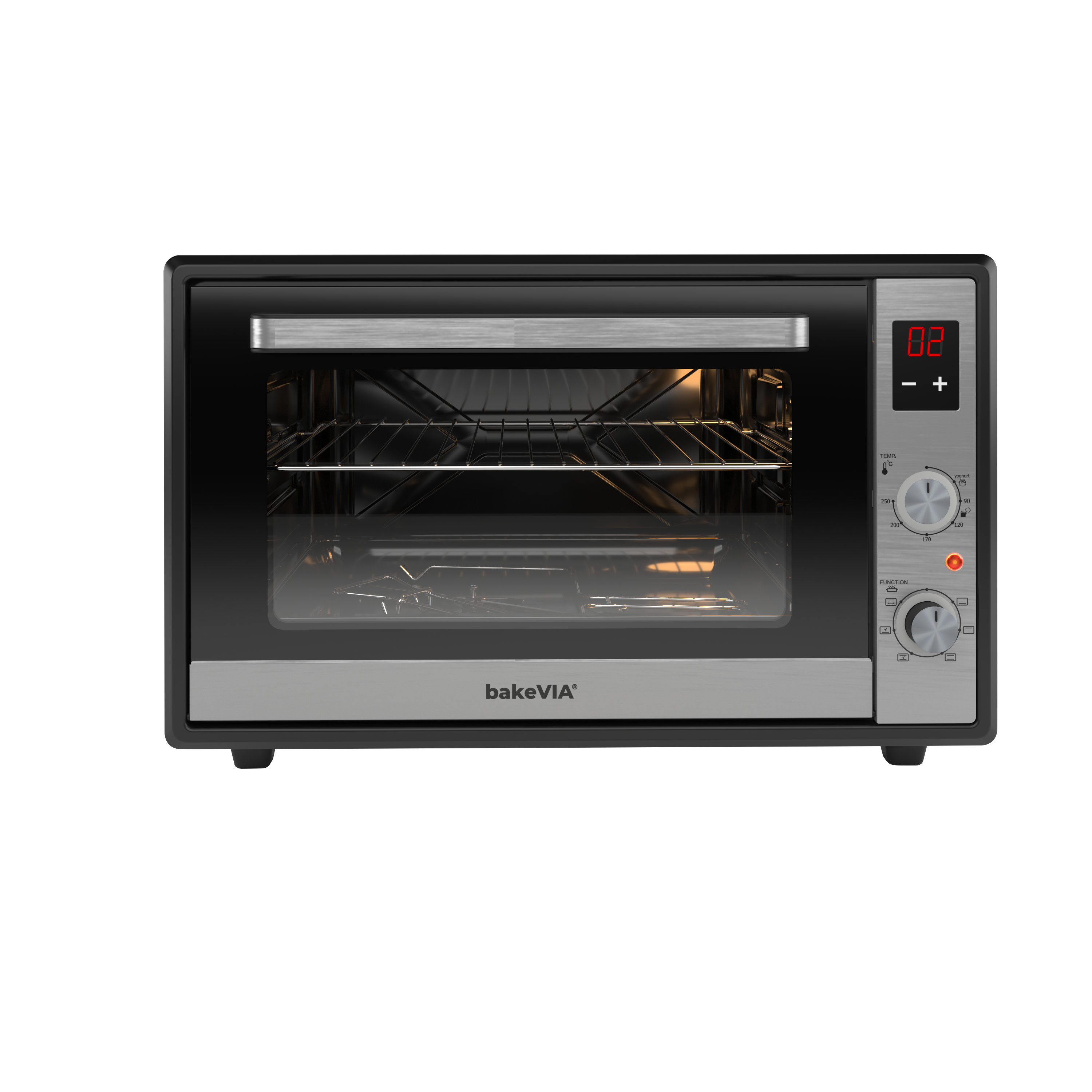 bakeVIA Minibackofen 60 L — Series 2 (Schwarz & Inox)