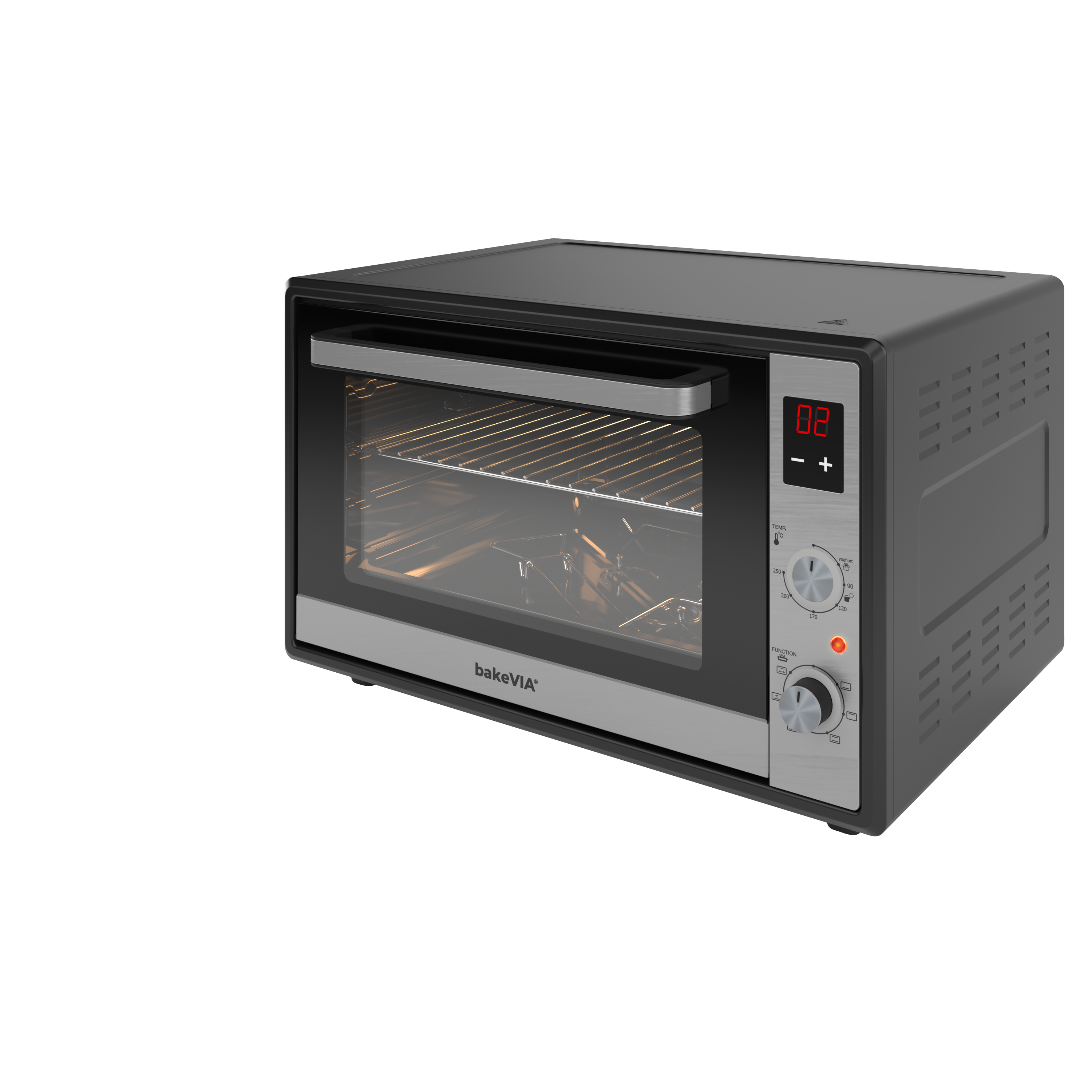 bakeVIA Minibackofen 60 L — Series 2 (Schwarz & Inox)