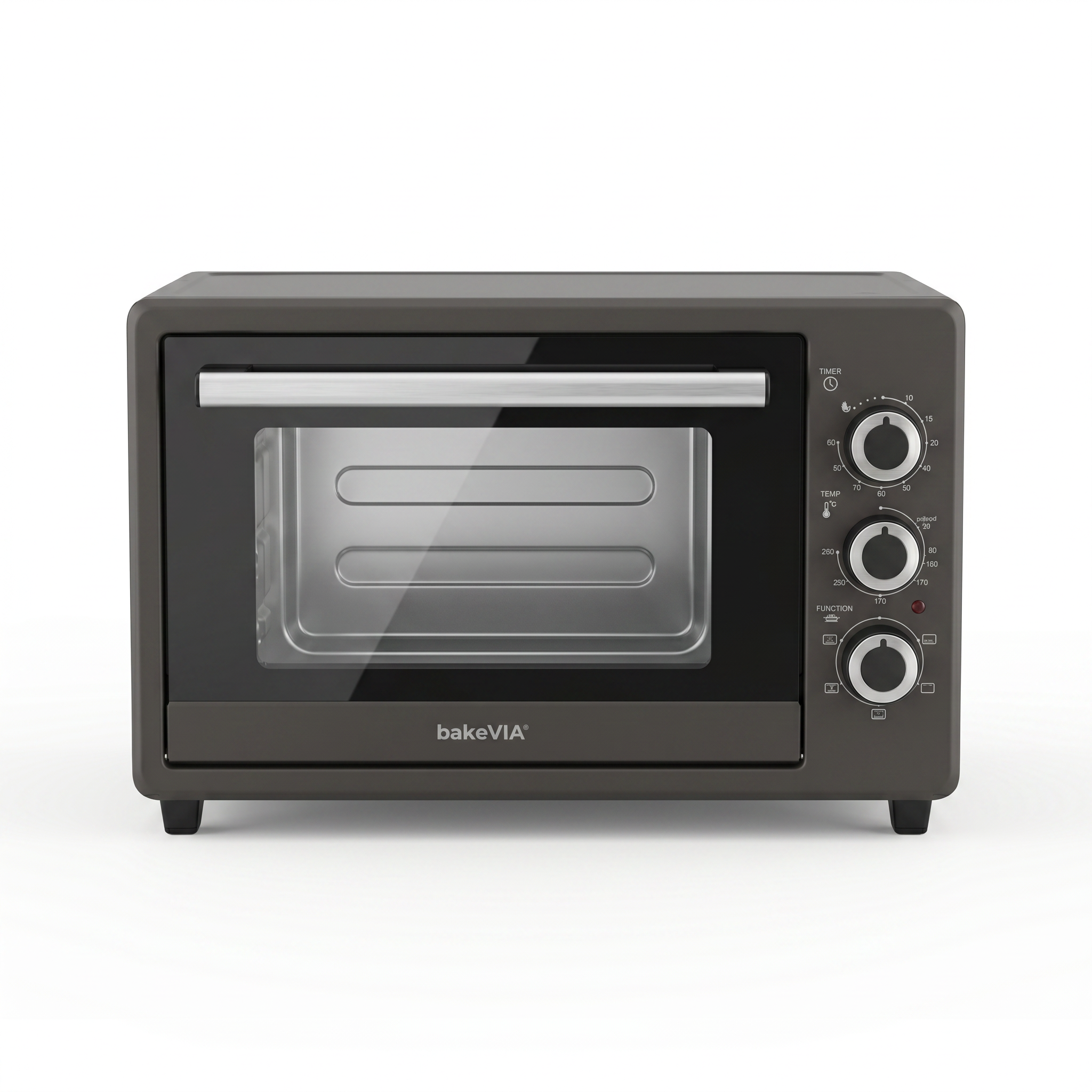 bakeVIA Minibackofen 25 L – Kompakt mit Umluft & Grill